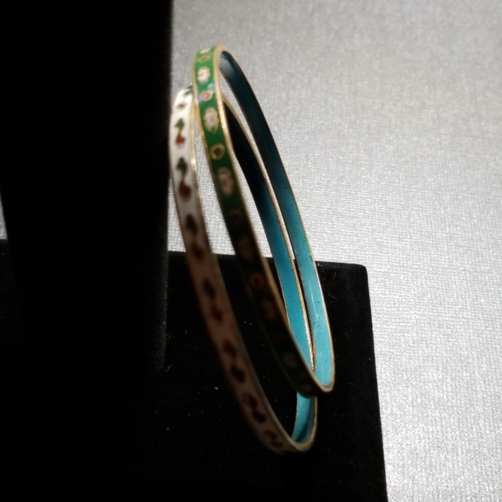 Brass & Cloisenne Bracelets
